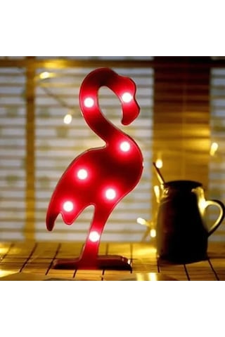 Led Işıklı Flamingo Gece Lambası Çok Renkli 11319288