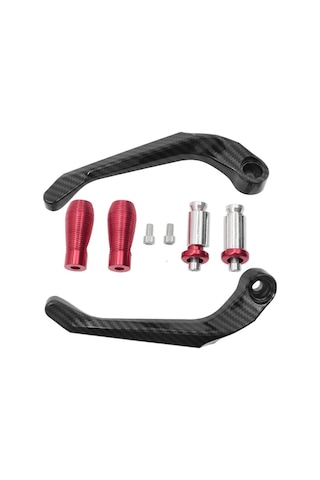 MOTOSİKLET MANET KORUMA ALEMİNYUM (KARBON DESEN) KIRMIZI