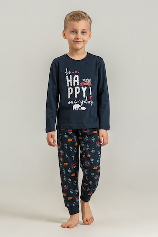 Rolypoly Be Happy Everyday Baba Oğul Lacivert Uzun Kol Pijama Takım Rp3933-a-v1 Rp3933-a-v1