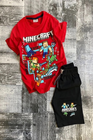 Koçak Kids Blok Oyun Desenli Kırmızı Renk Erkek Çocuk Şortlu Takım Koçak Kids Blok Oyun Desenli Kırmızı Renk Erkek Çocuk Şortlu Takım
