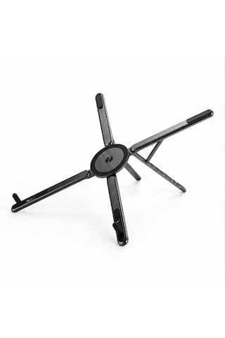 Alüminyum Katlanabilir Laptop Standı Ayarlanabilir Notebook Tablet Yükseltici 10-17.3 Inç Uyumlu Gri - Gri