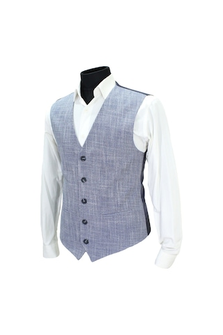 Mentor Regalo Erkek Yelek V Yaka Lacivert Desenli 50612 L