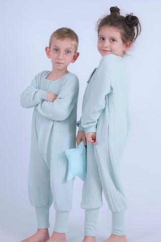 For My Baby 1 Tog Çocuk Uyku Tulumu Unisex Uzun Kollu Uyku Tulumu Turkuaz