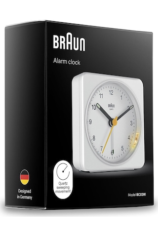 Braun Bc03w Beyaz Klasik Seyahat Analaog Alarmlı Masa Saati Brn.bc03w