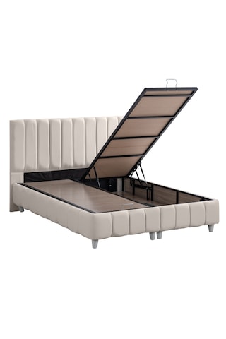 Narva İkili Set, Narva Çift Kişilik Baza Başlık Seti Krem 160 x 200