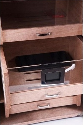 Parmida Humidor / Üç Katlı Puro Saklama Kutusu - Siyah 0119