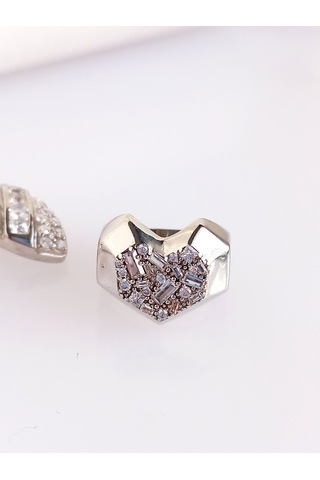 Baget Işıltılı Su Yolu Tasarım Kolye Küpe Yüzük Kadın Gümüş Set