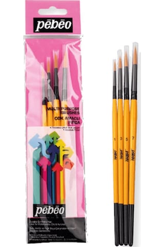 Pebeo Suluboya Fırça Seti 4'lü Set-1