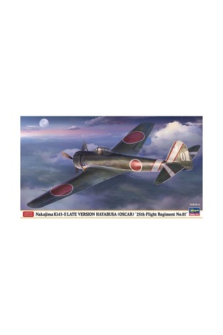 Hasegawa 7553 1/48 Ölçek, Nakajima Ki43-ıı Late Version Hayabasa Oscar 25th Flight Regiment No.01 Plastik Model Kiti