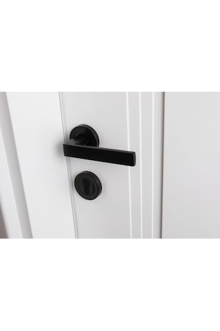 Siyah Lama Yale Kapı Kolu Ön - Arka Takım