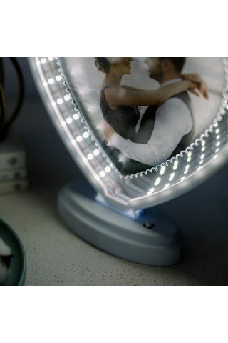 Kişiye Özel Fotoğraflı Sihirli Led Ayna Çerçeve Ve Gece Lambası