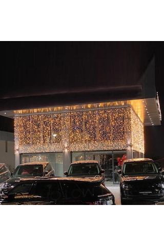 Sarkıt Perde Led Aydınlatma 2x3m Dış Mekan Gün Işığı Beyaz Flaşlı