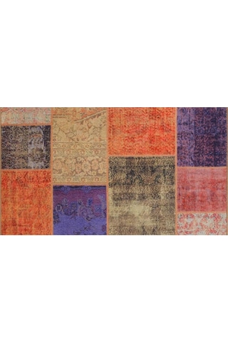Piksel Halı Renkli Patchwork Desenli Dijital Baskı Halı Çok Renkli