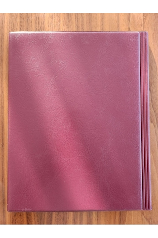 200 Adet Yerli Madeni Para Albümü Koleksiyon Kirmizi. Toplam 10 Sayfa. Her Sayfada 20