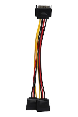 Mufunye Sata Cihazları İçin 4pin'den 15pin'e Güç Adaptör Kablosu - Ssd, Hdd Ve Optik Sürücüler İçin 5v/2a & 12v/2a Destekli Genişletme Kablosu