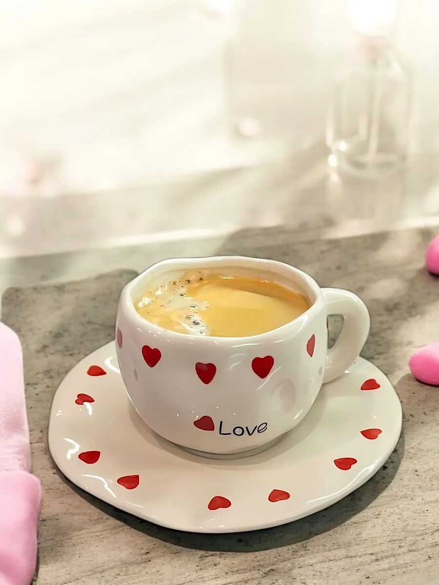 Arthomes El Yapımı Fincan Ve Tabak Seti Çay Takımı 334352127 Bej