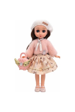 Ctoy Oyuncak Klasik Moda Aksesuarlı Oyuncak Bebek 30 Cm Musliha Bebek