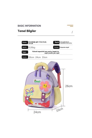 Çocuk Anaokulu Küçük Okul Çantası Erkek Ve Kız Sırt Çantası Mavi-gri