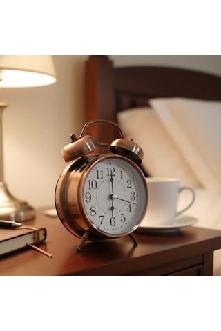 Nostaljik Çalar Saat Retro Tasarım, Sessiz Akan Mekanizma, Yüksek Sesli Alarm, Masa Ve Komodin İçin Dekoratif S Renkli