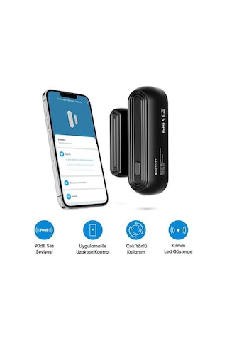 Şımart Akıllı Kapı Ve Pencere Alarmı Wi-fi Kontrollü Ve Yüksek Alarm Sesi
