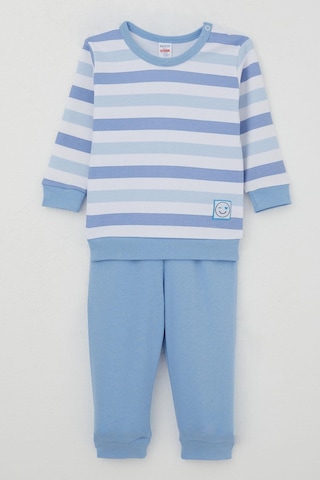 Breeze Erkek Bebek Pijama Takımı Omuzdan Patlı Sevgi Temalı Emoji Armalı 4 Ay-1 Yaş, Karışık Renk Karışık Renk