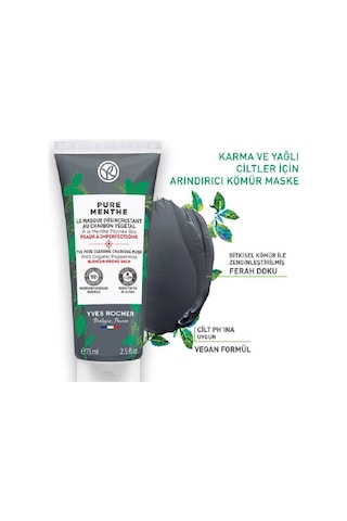Yves Rocher Siyah Nokta Karşıtı Kömür Maske 75 Ml