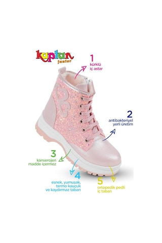 Kaptan Junior Ortopedik İçi Kürklü Kız Çocuk Botu