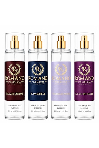 Bombshell-la Vie Est Belle-black Opium-vanilya Powder 4 Lü Set Vücut Spreyi 200 Ml Kalıcı Yüksek Esans