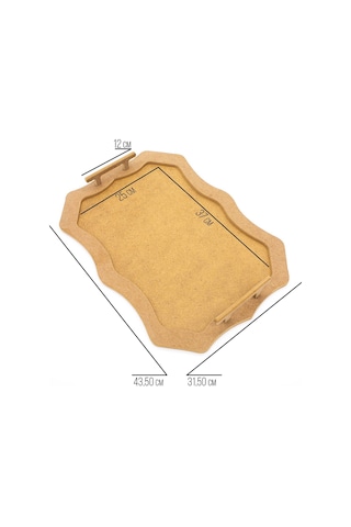 Na Neşeli Ahşap Sunum Tepsisi Dikdörtgen Desenli Ahşap Kulplu Tepsi Büyük Boy.ham Ahşap Boyama, Ahşap Boyası Boyanabilir Ham Ahşap