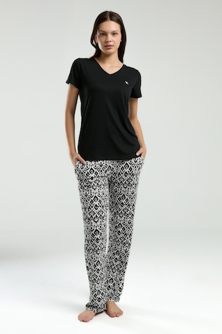 Arnetta Kadın Siyah Pijama Takımı Ar3240-s-v1 Siyah