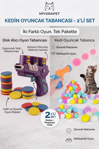 Kedi Oyuncak Tabanca 2 Adet