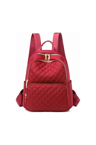 Nakış İpliği Eşkenar Dörtgen Tüm Maç Sırt Çantası Okul Gezisi Kırmızı