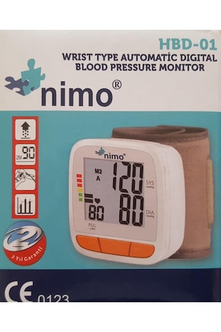 Nimo HBD-01 LD-752 Tam Otomatik Bilekten Ölçer Tansiyon Aleti