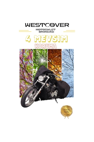 Kanuni Windys 150 Lx Motosiklet Brandası Koruma Örtüsü Siyah Renk Su Geçirmez