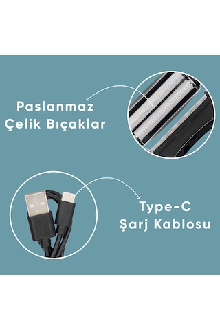 Şarjlı Yedek Başlıklı Sakal Tıraş Makinesi Erkek Kişisel Bakım Mr-150 1.5 Saat