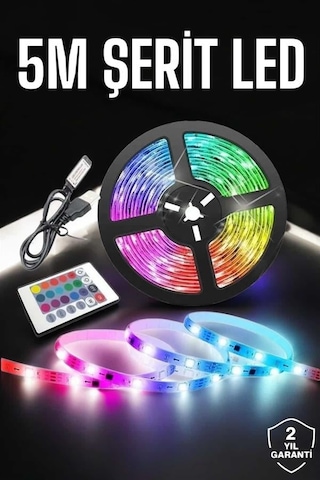 Led Işık 5 Metre Şerit Led Rgb Işıklı 1