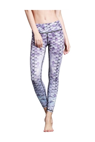 Paıyıge Yoga Pantolon Kadın Baskılı Balık Pulu Hk54