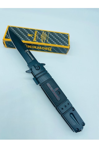Browning Marka Siyah Yarıotomatik Kamp Çakı //s11 -22cm Siyah