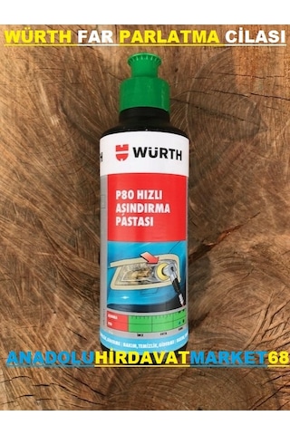 Würth P80 Far Parlatma Cilası Far Parlatır Leke Çıkarır 250ml
