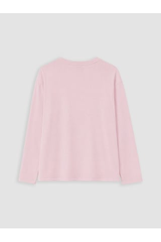 Lcw Young Pembe Kiraz Nakışlı Kadın Pijama Üst