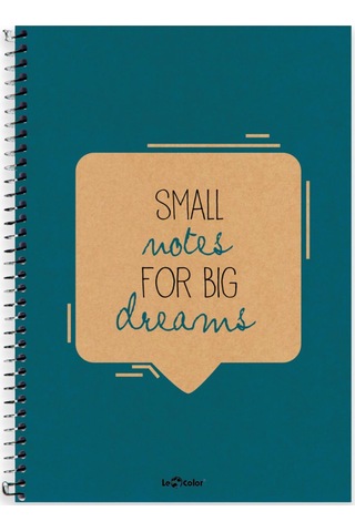 4'lü Okul Defteri Seti 17x24 Eco Kraft Düz 200 Sayfa Karışık