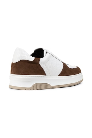 Deery Hakiki Deri Kahverengi Erkek Sneaker Ayakkabı - 01965Mkhve02 Kahverengi
