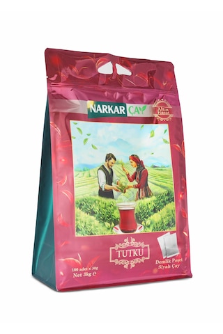 Hançay Narkar Çay Tutku 30gr Demlik Poşet Siyah Çay 4 x 3 KG