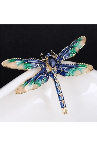 Yeşil Charm Yusufçuk Hayvan Broş Pin Bayanlar Hediye Takı Yeşil