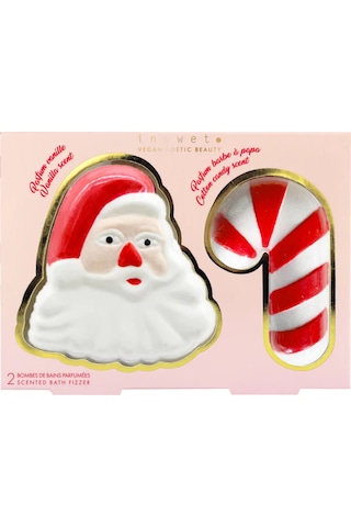 Inuwet Noel Baba Ve Baston Şeker Şeklinde 2'li Banyo Bombası Seti Fresh