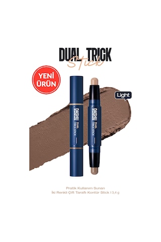 Dashu Pratik Kullanım Sunan İki Renkli Çift Taraflı Kontür Stick Mens Dual Trick Stick Light