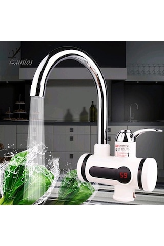 Maoyaya Jms 220v 3000w Sıcak Soğuk Su Musluğu - Anlık Isıtıcılı Banyo Mutfak Gümüş