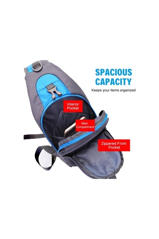 Erkek Kadın Göğüs Crossbody Çanta Sling Sırt Çantası Seyahat Sırt Çantası Omuz Çantası - Siyah