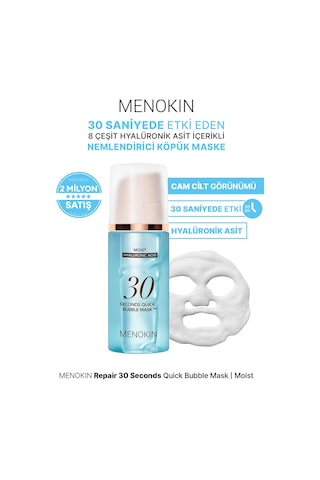 Nemlendirici, 8 Çeşit Hyalüronik Asitli Köpük Maske Menokın 30 Seconds Quick Bubble Mask Moist