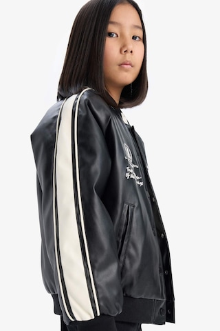 DeFacto Kız Çocuk Su İtici Kolej Yaka Bomber Mont D6924A825SPBK27 Siyah